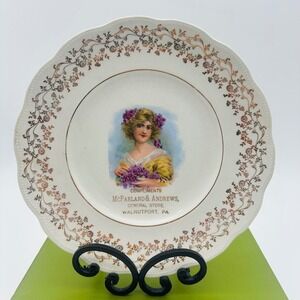 Homer‎ Laughlin Portrait Plate McFarland & Andrews General Store Walnutport PA